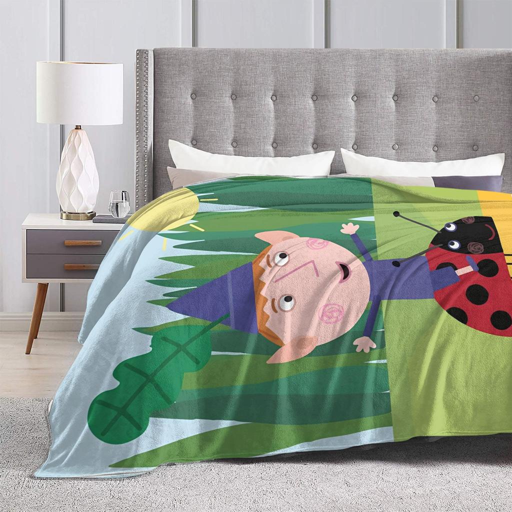 Cartoon B-Ben und H-Holly Decken Samt Multifunktionale Leichte Überwurfdecke für Bett Schlafzimmer Bettwäsche Überwürfe