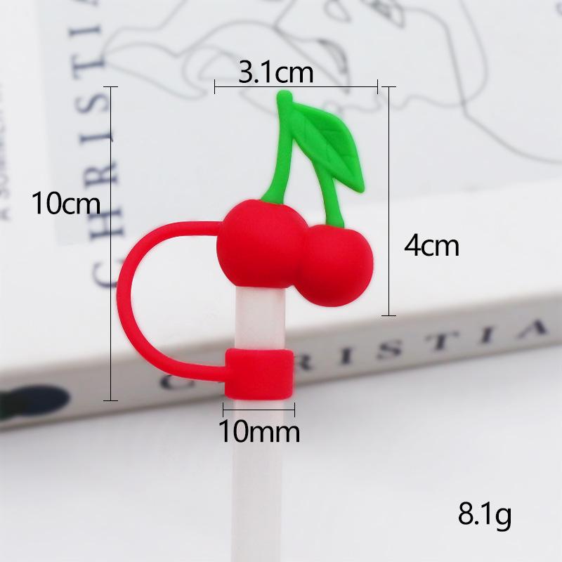 Stanley Water Bottle Silicone Straw Cover with Dust Plug - 10mm Bow Design