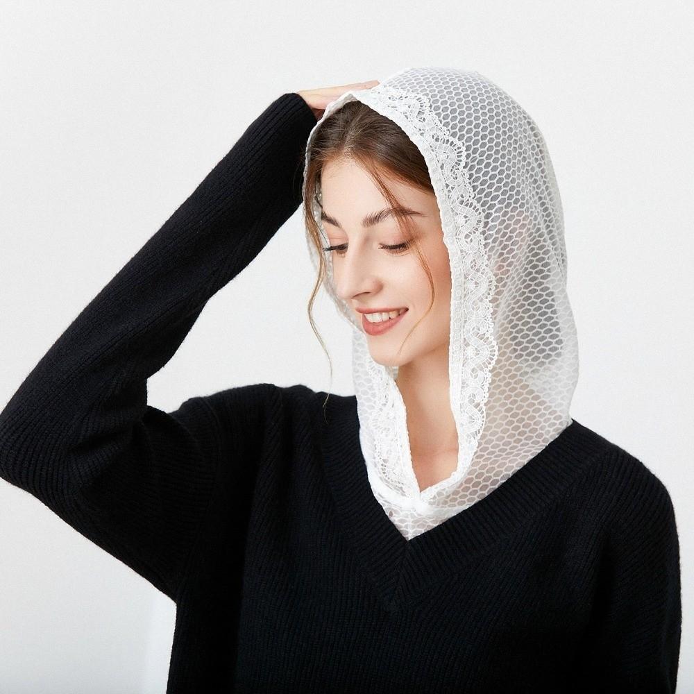 Gauzy Fake Lace Floral Collar With Cap Detachable False Collar Vest Mesh Base Layer Top  Winter