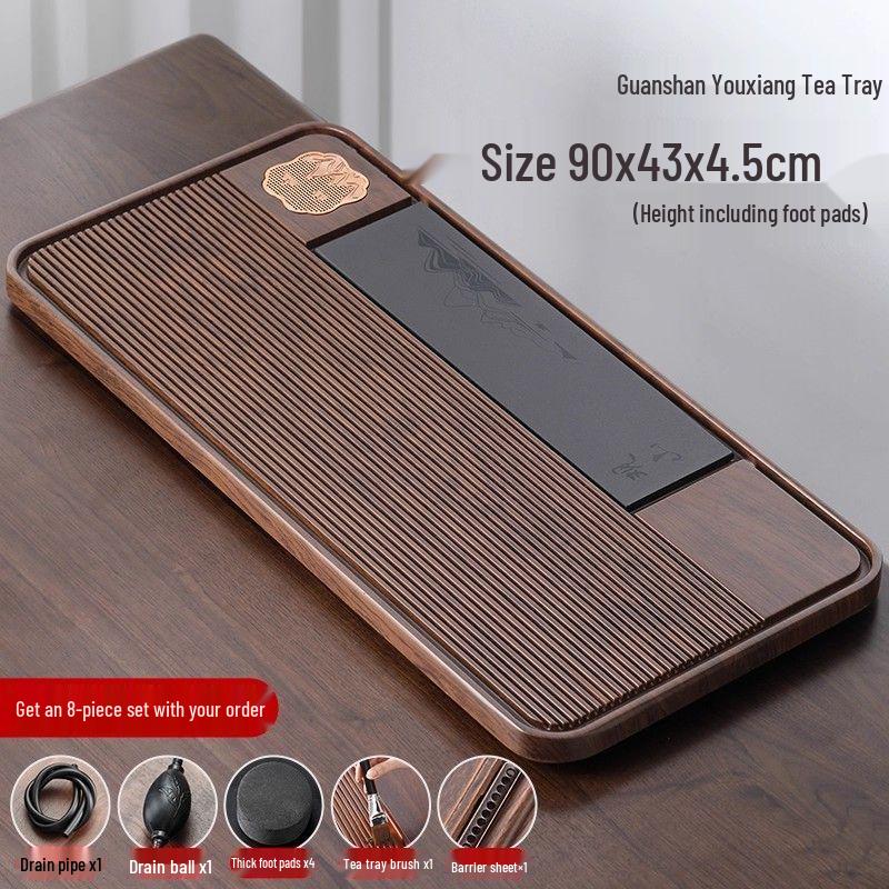 High-End Imitation Bakelite Tea Tray Set: Solid Wood and Bamboo Design for Home & Office Use, 2026 Edition.