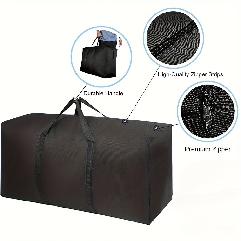 

Очень большие сумки для переезда с прочными молниями и ручками для переноски, сумки для хранения, сумки-тоуты для одежды, товары для переезда, негабаритные, экономящие место чёрный