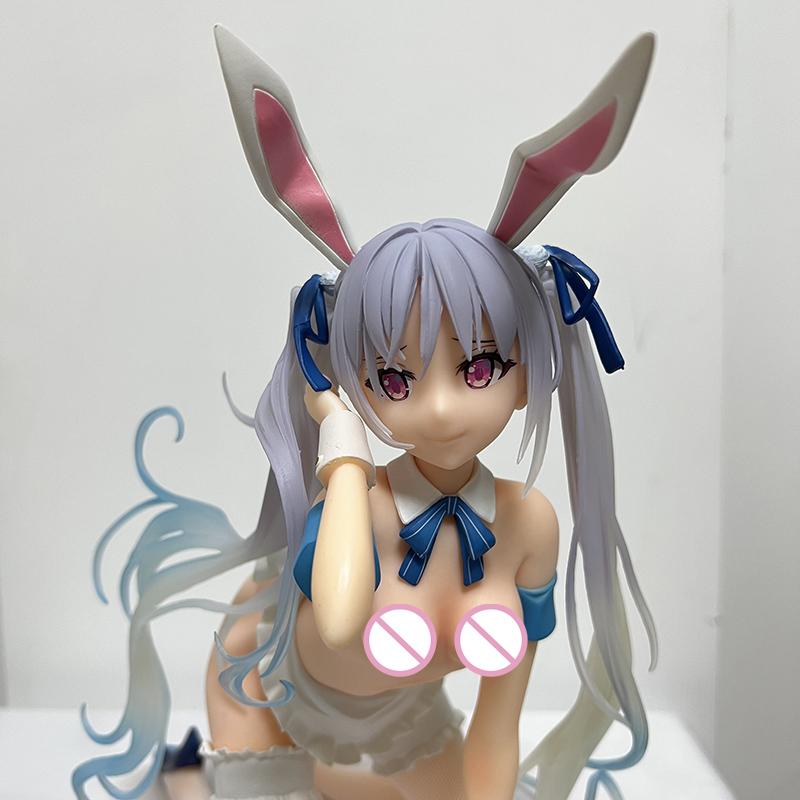 24 CM Anime 1/4 Scale Native BINDing Chris Aqua Blue Bunny Girl PVC Action Figure Statue Adults Collection Model Doll Decorative Gift