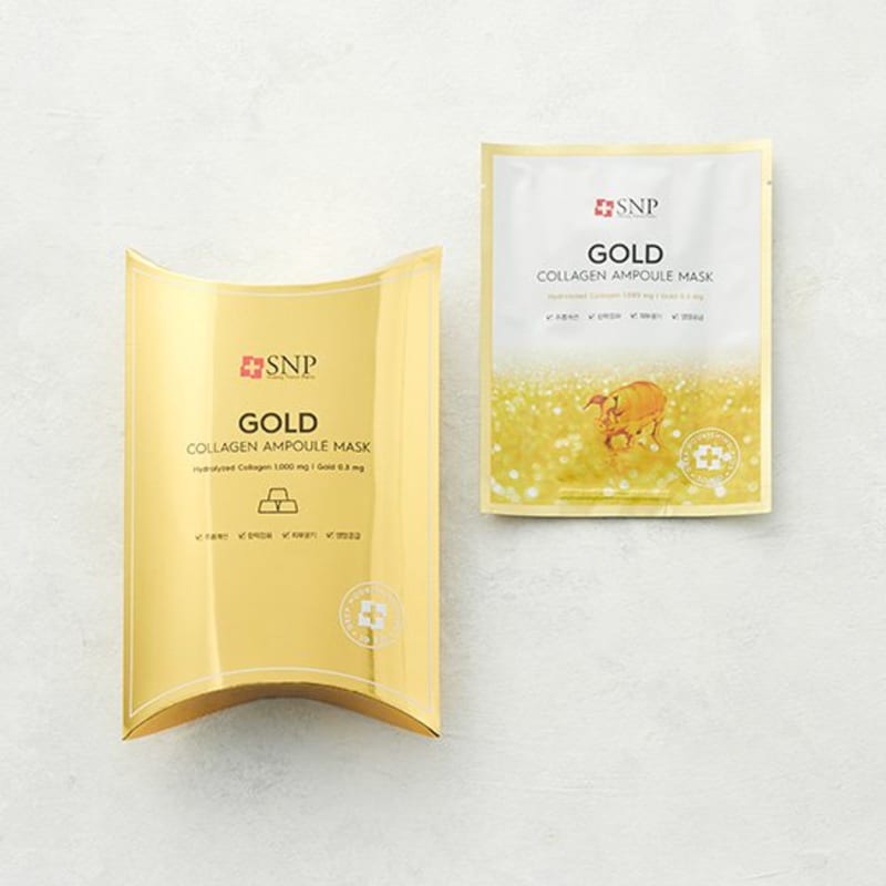 [SNP] Gold Collagen Ampoule Mask Pack 10 sheets