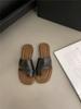 Set of toe slippers women's shoes 2025 new summer Korean version retro simple with skirt one pedal Roman sandals