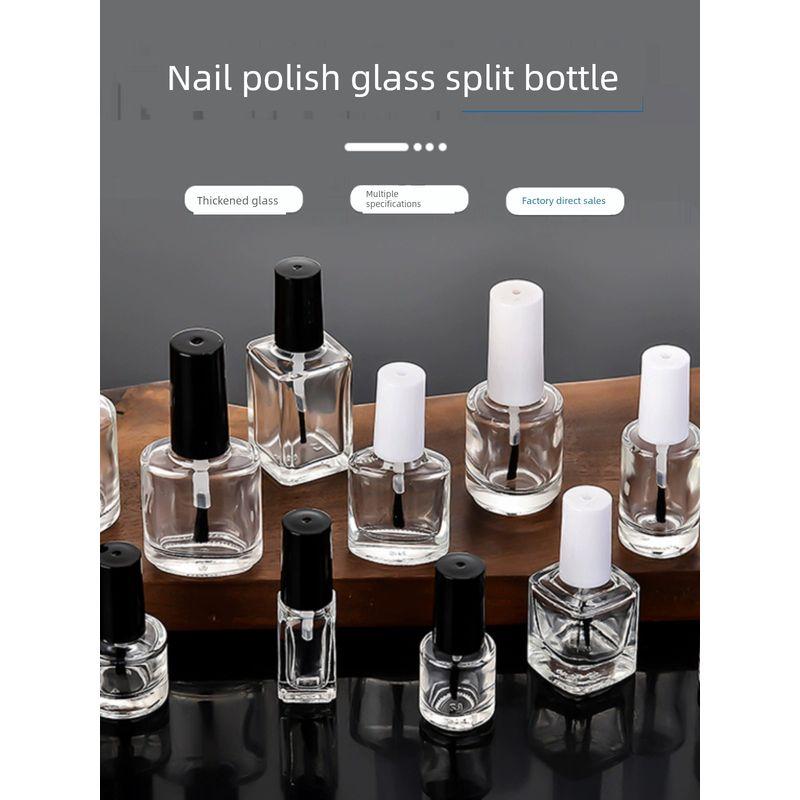 Factory Direct Sales In Stock Nail Polish Bottle Empty Glass Bottle Brush with Lid Nail Polish Sub-Packaging Blush Glue Medicine Bottle Lot