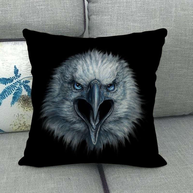 936 Linen Pillowcase with Animal Head Design