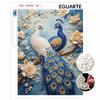Peacock Pearl Kit 5D DIY Round Rhinestone Art for Adults Relaxing Handmade Wall Decor Holiday Gift Frameless