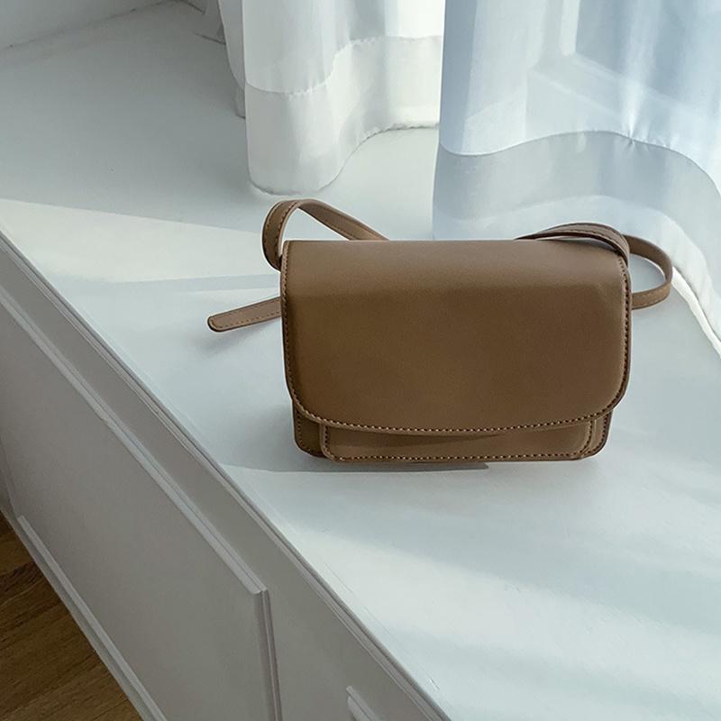 IELGY All-match Korean version retro multi-layer design diagonal cross small square bag women