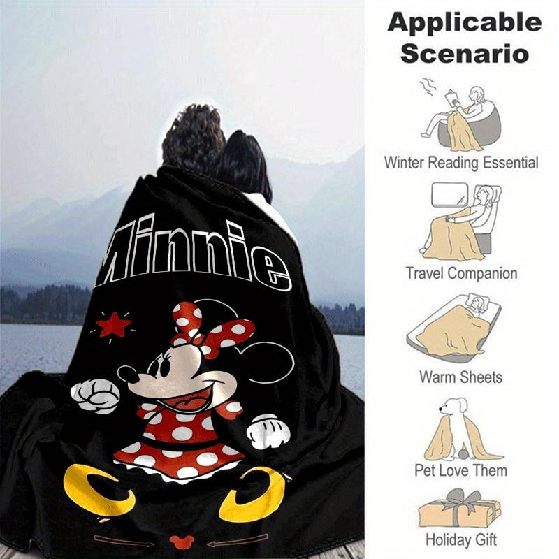1pc Cute Minnie Printing Blanket - Soft, All-Season Throw for Living Room, Bedroom,Personalized Gift with Adorable Cartoon Design