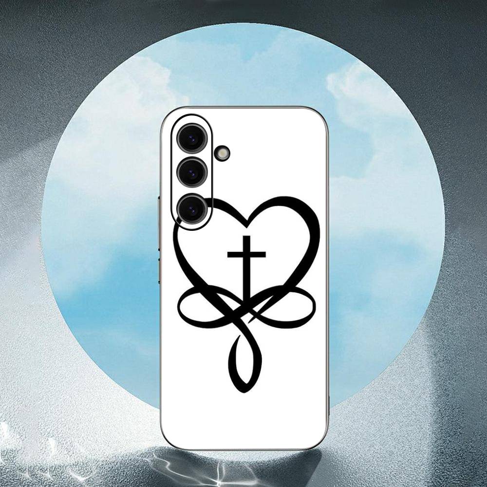 

Faith Christian Religious Jesus Luxury Unique Luxury Black Phone Case For Samsung Galaxy S23 S24 S25 Ultra S22 Plus S21 SamsungS21ultra