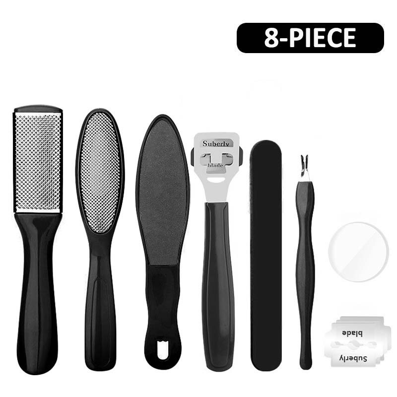 Gorąca sprzedaż 8/10 w 1 zestaw narzędzi do pedicure stóp, obcinacz do paznokci, separator palców u stóp, narzędzie do usuwania odcisków, pilnik do stóp, zestaw do pielęgnacji stóp