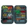 Santa King Fly Fishing Lures Kit with Box Nymph Bead head Wet Fishing Dry Flies for Trout Bass Salmon