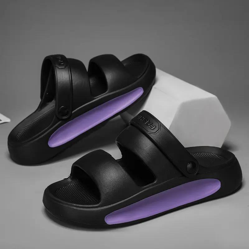 Fashion Beach Men's Shoe Platform Slides Outdoor Eva Comfortable Fun Low Price Designer Luxury Rubber Elegant Y2k Original Male Slipper