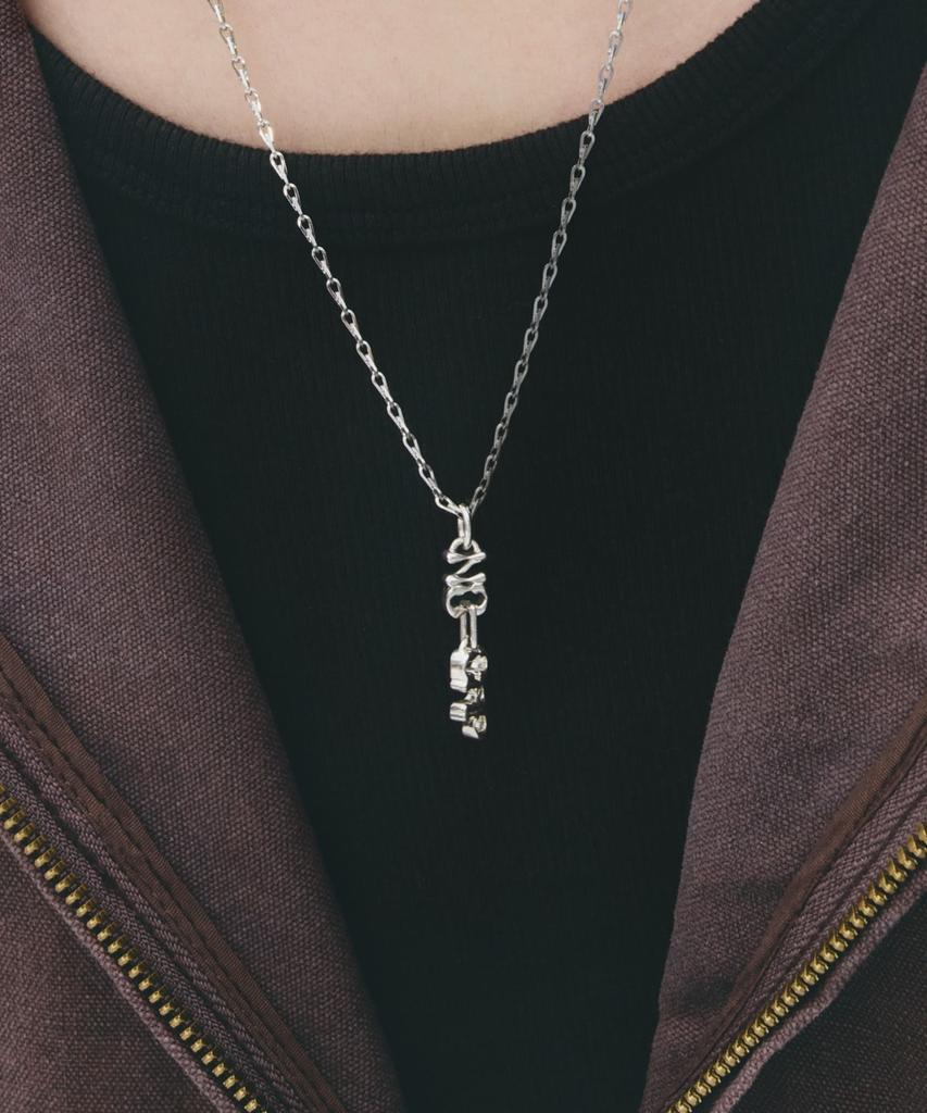 Maz Silver No Cap Lettering Necklace