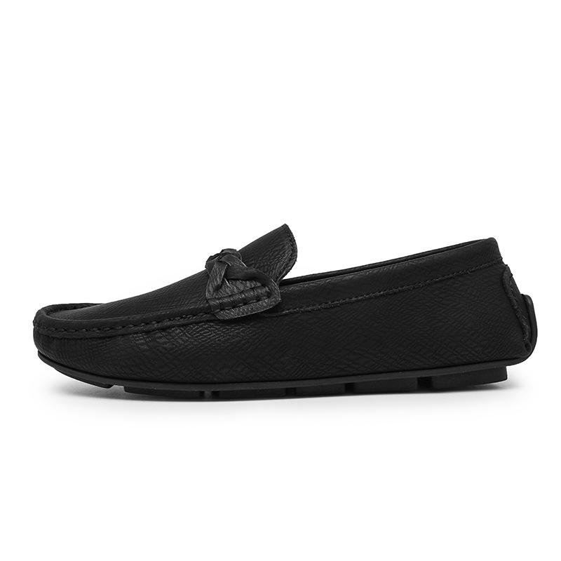 Summer new Doudou shoes men's lazy breathable men's casual leather shoes men's soft soles