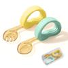 Silicone Easy-Grip Handle Baby Utensils with Storage Box Eating Independently Tableware  Kids