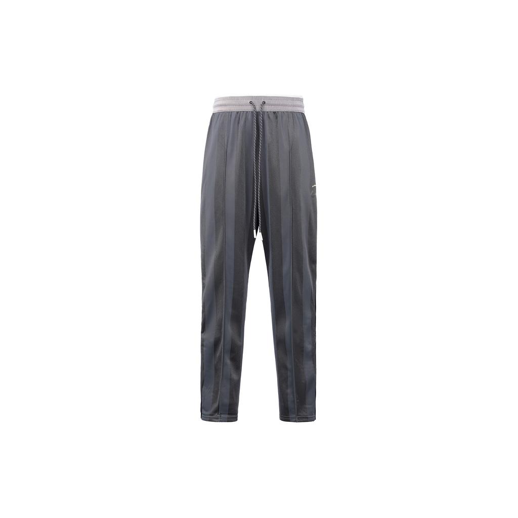 Nike X Pigalle Co-Branded Stripe-Tie Fitted Mid-Rise Track Pants Spring Collection Men Bottoms Charcoal-Black CI9950-060