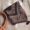Retro ethnic style double-sided 71cm silk wool cotton and linen silk scarf women's spring and autumn winter scarf shawl versatile Chinese square scarf