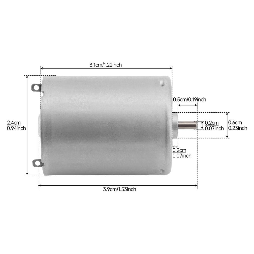 R370 DC Motor 12V 4500RPM Micro Motor for Fan Massager DIY Project Mini Fan Remote Control Car R 370 DC Motor