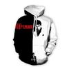 Cross Border Popular Scarface 3D Printed Long Sleeved Sweatshirt for European and American Men's Casual Hooded Sweatshirt