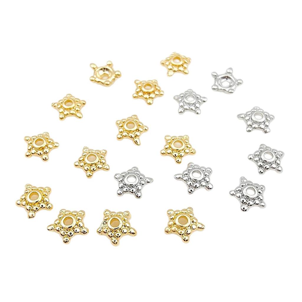 S925 Sterling Silver Flower Spacer Beads for DIY Necklace and Bracelet Jewelry