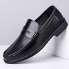 2026 Summer New Men's Breathable Leather Loafers Slip-On Hollow Out Casual Business Casual Shoes for Man Flat Driving Shoes Male