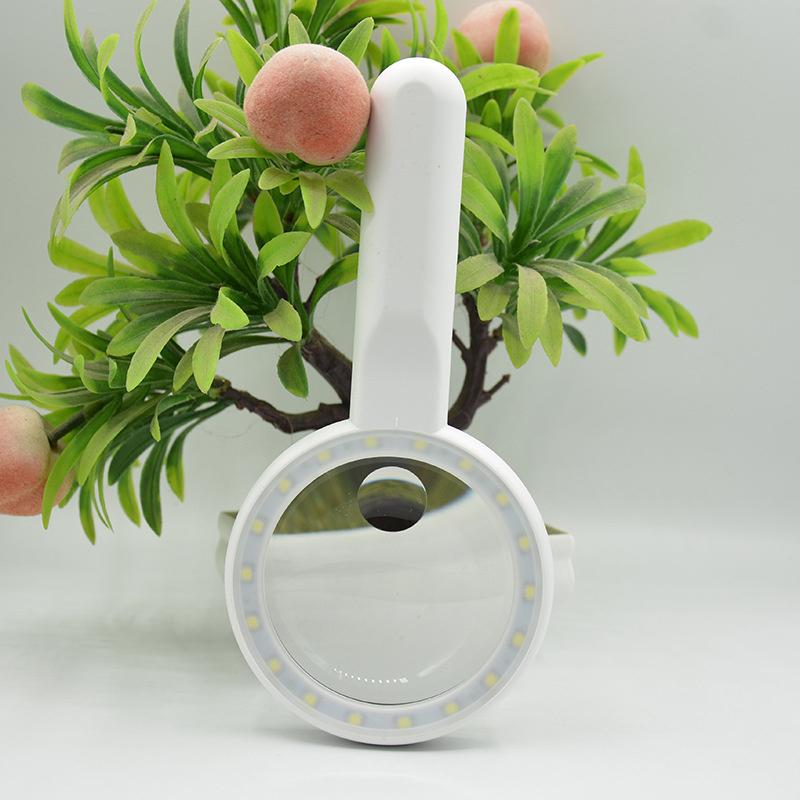 1Pc Rechargeable Handheld Magnifier 3 Lighting Modes Illuminated Magnifying Glass With Led Light For Seniors Reading Repair