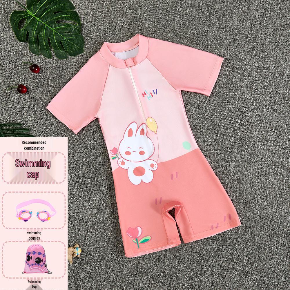 2025 New Boys' One-Piece Swimsuit: Quick-Drying, Sun Protection for Toddlers to Big Kids