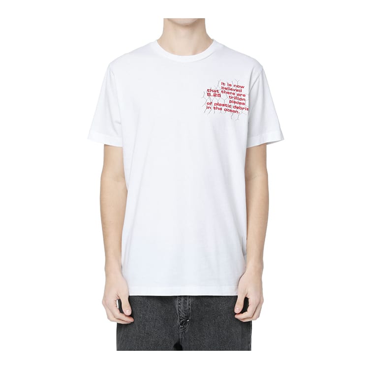 OFF WHITE SS20 T Shirts Men's White Crew Neck Moderate Straight Fit OMAA027S201850060188
