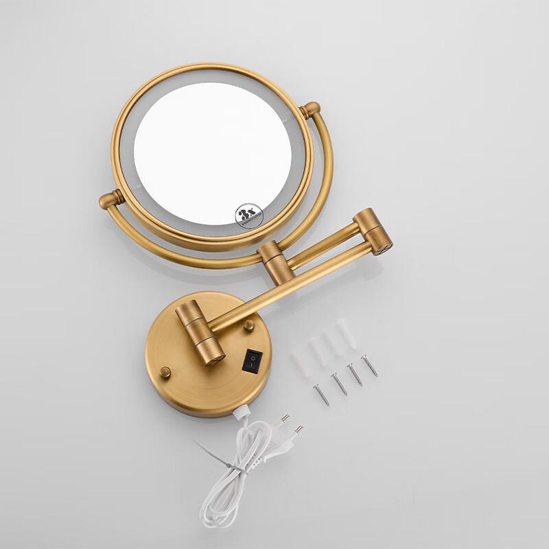 Vintage Foldable LED Lighted Bathroom Makeup Mirror