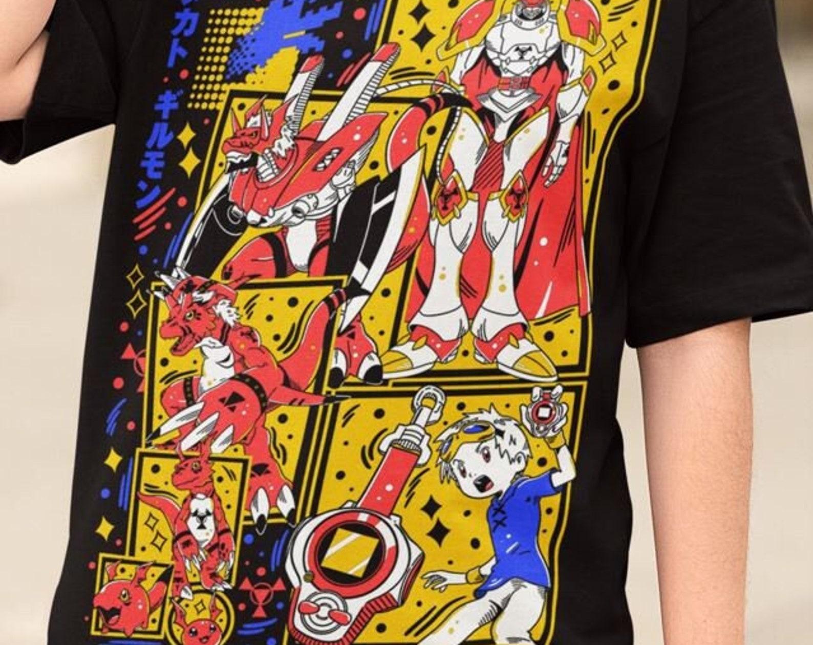 Guilmon T-shirt - Jyarimon - Gigimon Shirt - Gullmon - Growlmon Orange - WarGrowlmon Orange - Takato Matsuki 2XL