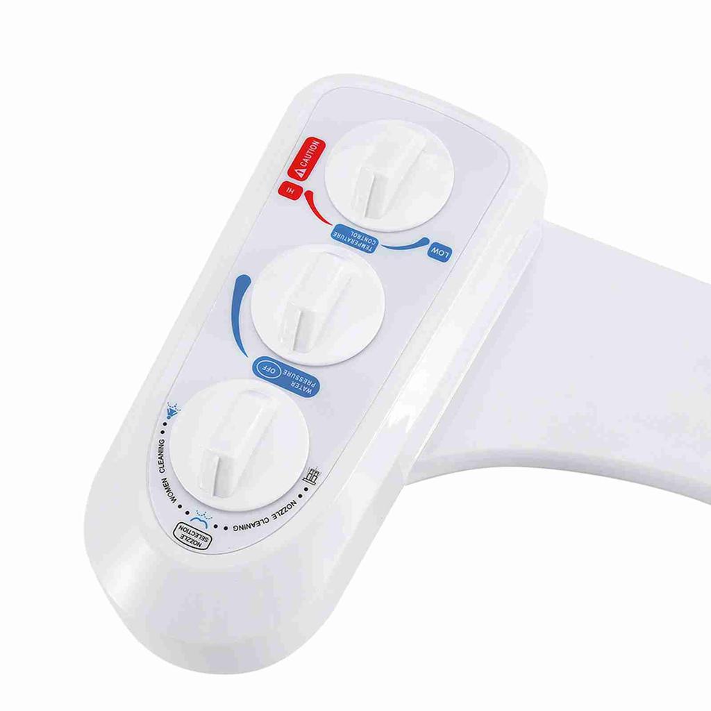 Hot Cold Bidet Self Cleaning Dual Nozzle Toilet Attachment Spray Non Electric Bathroom Seat
