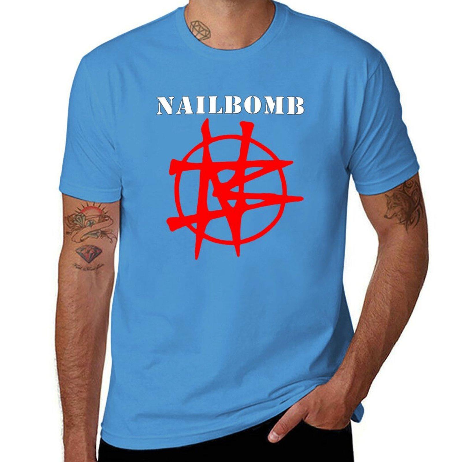 Nailbomb Band Logo TShirt anime t shirts man clothes graphic t shirts anime Tshirts for men cotton S