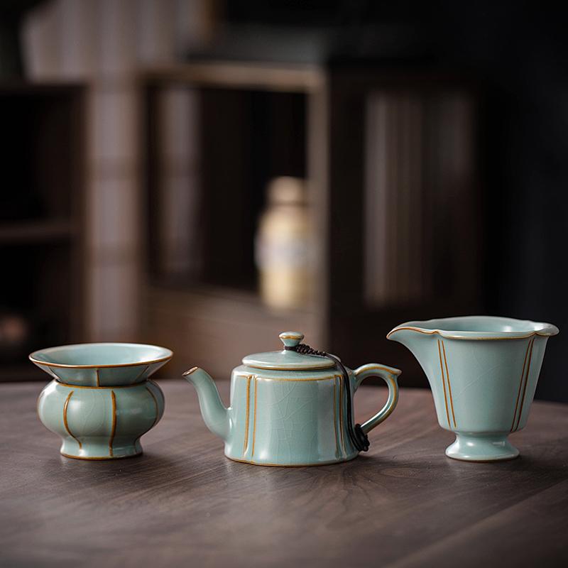 High quality Chinese style Tianqing Ru Kiln teapot ceramics Kung Fu tea tool