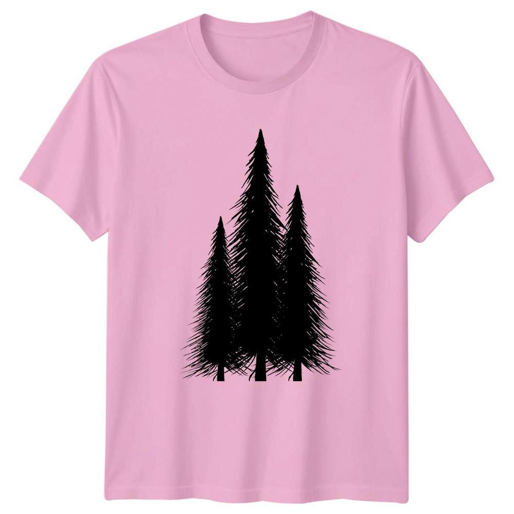 Nature Is My Happy Place Pine TShirt Camping Outdoors Gift For Him And Her