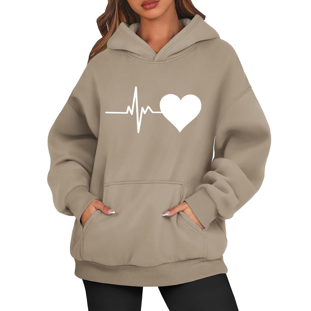 Womens Hoodies Oversized Sweatshirts Long Sleeve Casual Pullover Hooded Sweatshirt Tops
