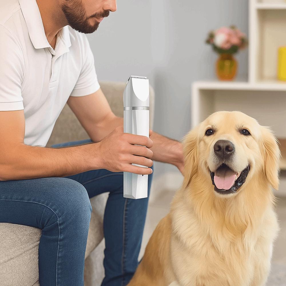 Low Noise Cordless Pet Shaver 4 Different Blades Electric Dog Clippers Dog Trimmer  Puppy Haircut