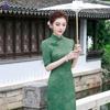 New Chinese style cheongsam skirt improved summer new mother dress retro thin performance dress