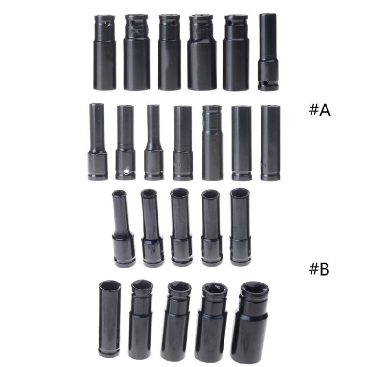 Multifunction 10/13 Piece 6 Point Deep Impact Socket Set for Easy Use in Auto Repairs and Household Assembly Projects
