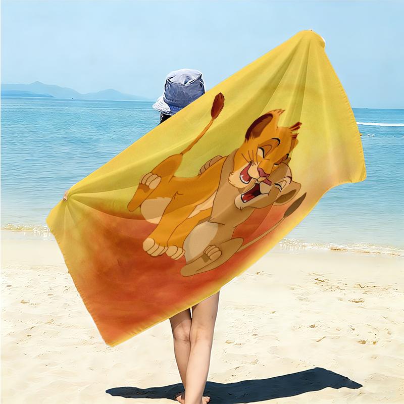 1Pc Lion Adventure Beach Towel Microfiber Beach Towel Thin Absorbent For Beach Swimming Yoga Bath Sports 0917270