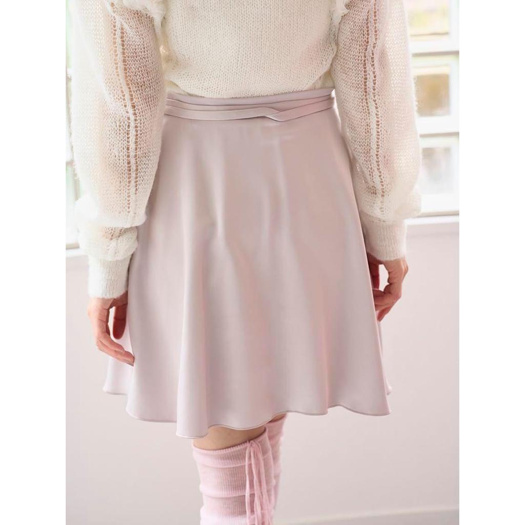 Used New [Sneider] Chacott Collaboration Satin Wrap Skirt SWFP254002 Women's PBEG 0