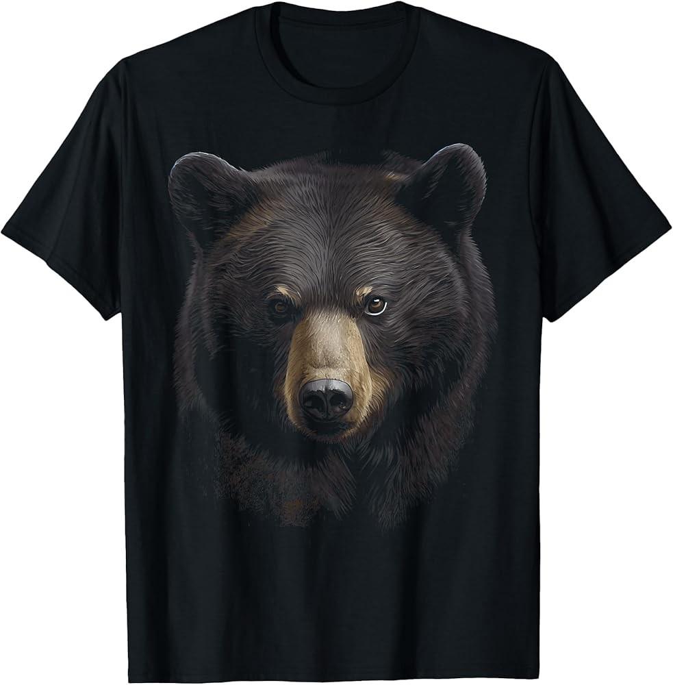 Black Bear Face Animal Graphic for Men Women Boys Girls TShirt Unisex T-Shirt S