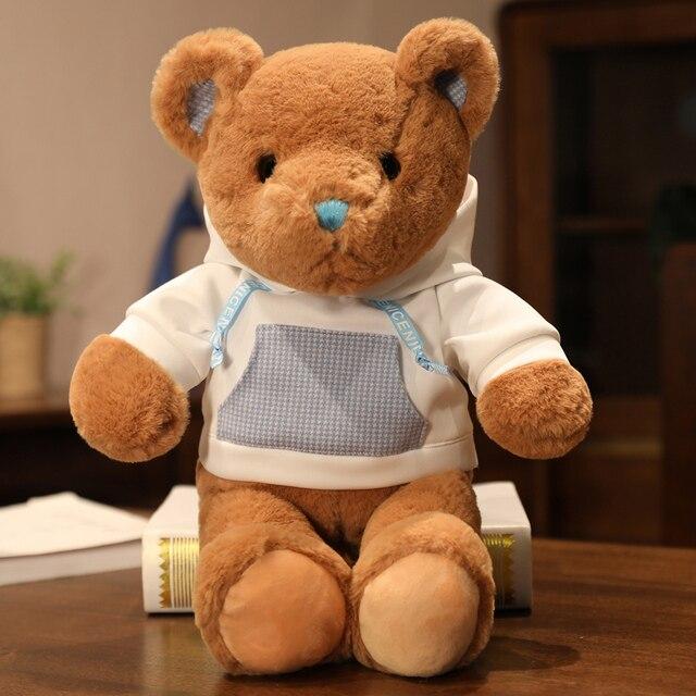 

1 шт., 30/40 см, милый плюшевый мишка с одеждой, плюшевые игрушки, милые животные, медведи, подушка, хороший подарок на день рождения, Рождество для подруги ребенка 30cm синий