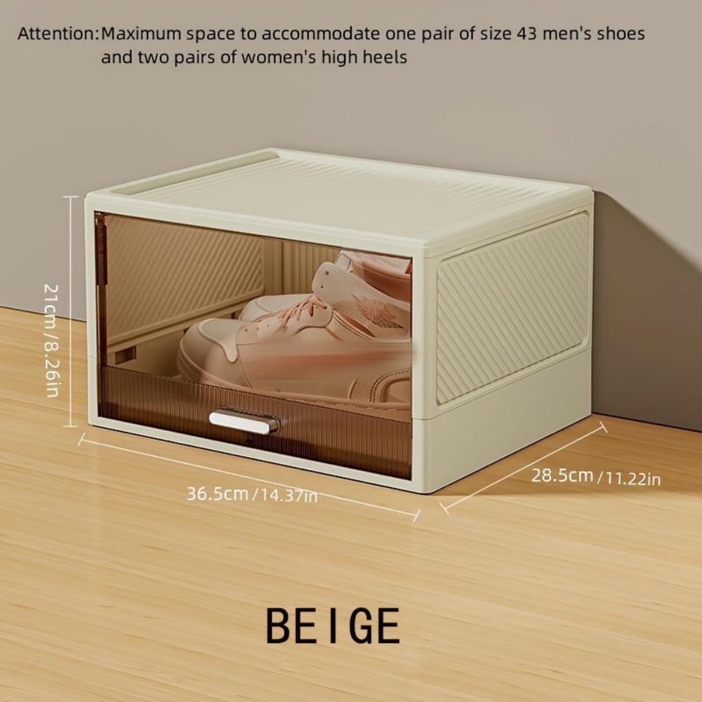 1 szt. przezroczyste plastikowe pudełko na buty, wielofunkcyjne pudełko do przechowywania rodzinnego, zdejmowane pudełko do przechowywania butów, pyłoszczelne pudełko na buty