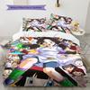 Bulma Bulla DRAGON BALL Pattern Bedding,Quilt Set Quilt Cover Pillowcase Home Birthday Gift (1 * Duvet Cover + 2 * Pillowcase, Without Core)