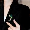 Nationale Stijl Orchidee Zirconia Broche Imitatie Kristal Eenvoudige Bloem Kleding Speld Elegant Temperament Kleding Accessoires