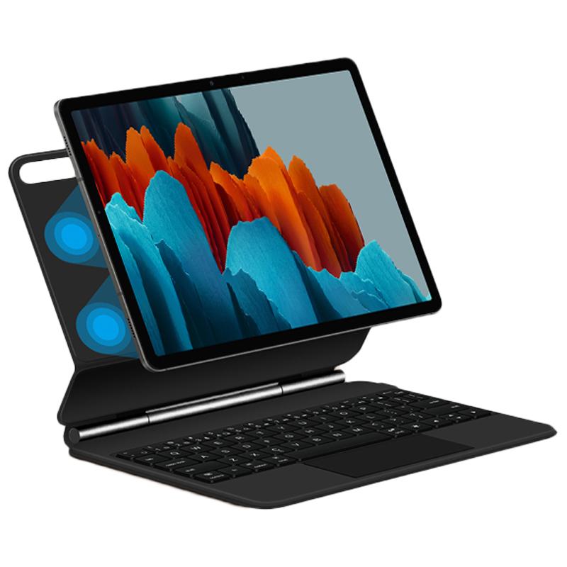 

Для Samsung Galaxy Tab S10 FE/S10/S9 FE/S9/S8/S7 Магнітна плаваюча Bluetooth-сумісна клавіатура+Шкіряний чохол для планшета A