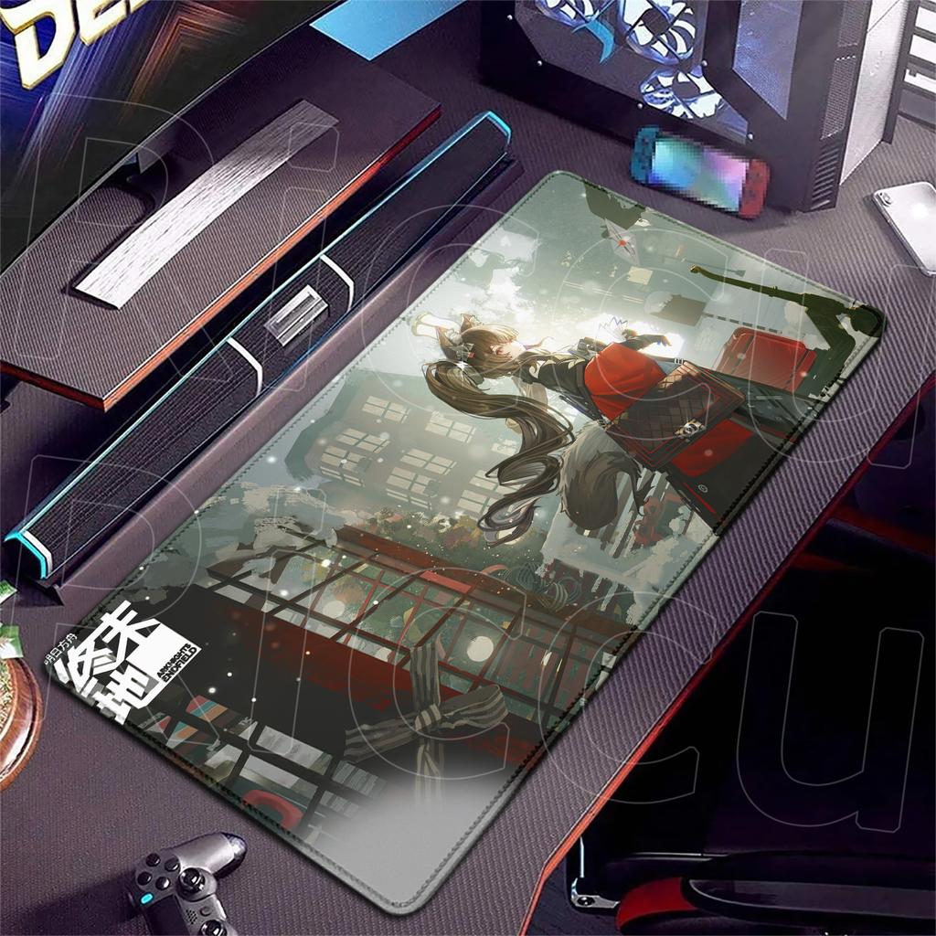 XXL HD Anime girl Arknights Endfield Gilberta Game Mouse Pad Non-slip Rubber Gamer Computer Desk mat Laptop Office Large carpet