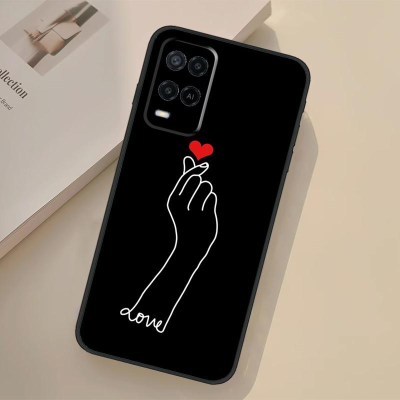 Love On The Finger Kpop Case For Oppo A17 A57 A77 A74 A54 A94 A78 A98 A18 A60 A80 A40 A38 A58 A96 A76 A16 A15 A5 Pro