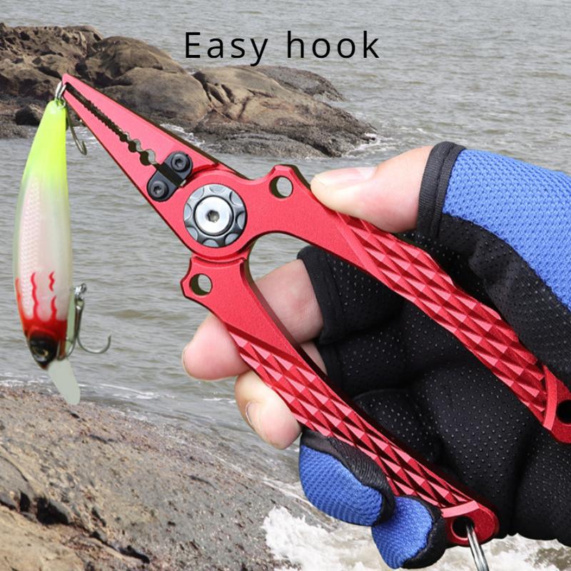 Aluminum Alloy Integrated Luya Tongs Multi-functional Fishing Tongs Cut Line Tongs Luya Equipment Fishing Gear Control Tongs